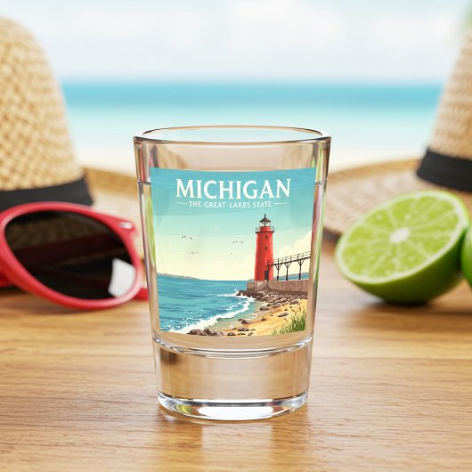 Vintag Michigan Schnapsglas
