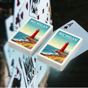 Vintag Michigan Spielkarten