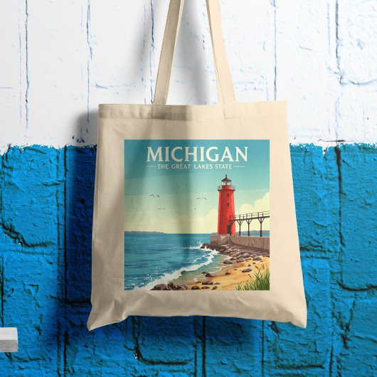 Vintag Michigan Tragetasche