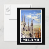 Vintag Milano Postkarte (Vorne/Hinten)