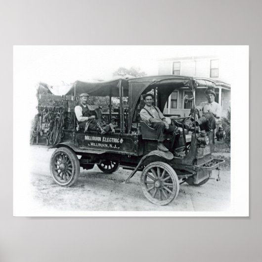 Vintag Millburn Electric Company Truck Poster (Vorne)