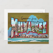 Vintag Milwaukee Grußkarte Postkarte (Vorne/Hinten)
