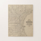 Vintag Milwaukee, Wisconsin Karte Puzzle (Vertikal)