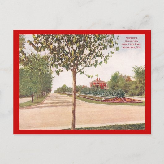 Vintag Milwaukee Wisconsin Postkarte (Vorderseite)