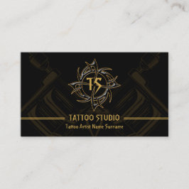 Vintag Minimal Modernes Tätowierstudio Visitenkarte