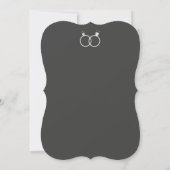 Vintag Minimalistisch Schwarz Save the Date (Rückseite)