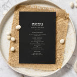 Vintag-minimalistische Schreibmaschinenhochzeit Menükarte<br><div class="desc">Ein minimalistisches und Vintages Design für Ihr Hochzeitsgeschenk: Wählen Sie diese Retro-und dennoch moderne Hochzeitssuite mit Schreibmaschine Schriftart. Vollständig anpassbar,  für die Liebhaber der Einfachheit.</div>