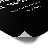 Vintag-minimalistische Schreibmaschinenhochzeit Poster (Ecke)