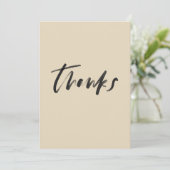 Vintag minimalistischer Dankeschön-Karte Dankeskarte (Stehend Vorderseite)