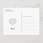 Vintag-minimalistisches Foto Postkarte (Rückseite)