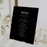 Vintag-minimalistisches Schriftstellermenü Sockelschild<br><div class="desc">Ein minimalistisches und Vintages Design für Ihr Hochzeitsgeschenk: Wählen Sie diese Retro-und dennoch moderne Hochzeitssuite mit Schreibmaschine Schriftart. Vollständig anpassbar,  für die Liebhaber der Einfachheit.</div>