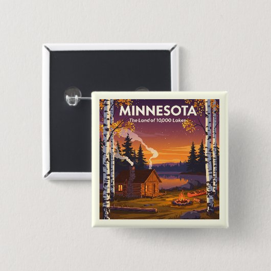 Vintag Minnesota Button (Vorne & Hinten)