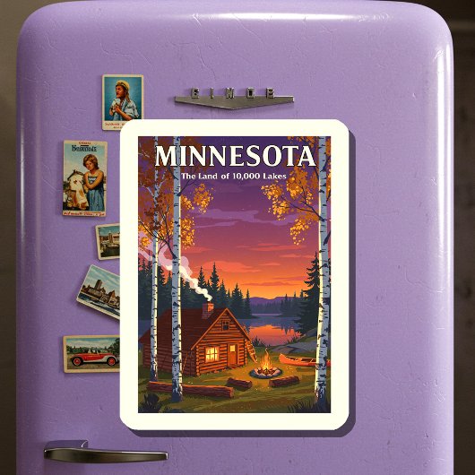 Vintag Minnesota Magnet