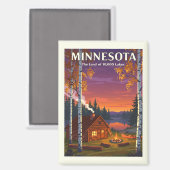 Vintag Minnesota Magnet (Vorderseite/Rückseite)