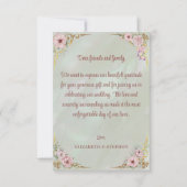 Vintag Minze Peony Dankeschön-Karte Dankeskarte (Vorderseite)