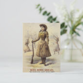 Vintag Miss Annie Oakley, Western Cowgirl Postkarte (Stehend Vorderseite)