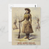 Vintag Miss Annie Oakley, Western Cowgirl Postkarte (Vorne/Hinten)