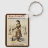 Vintag Miss Annie Oakley, Western Cowgirl Schlüsselanhänger (Rückseite)