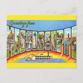 Vintag Mississippi Grüße Postkarte