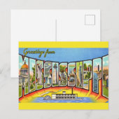 Vintag Mississippi Grüße Postkarte (Vorne/Hinten)