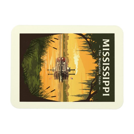 Vintag Mississippi Magnet (Horizontal)