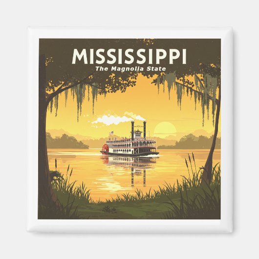 Vintag Mississippi Magnet (Vorne)