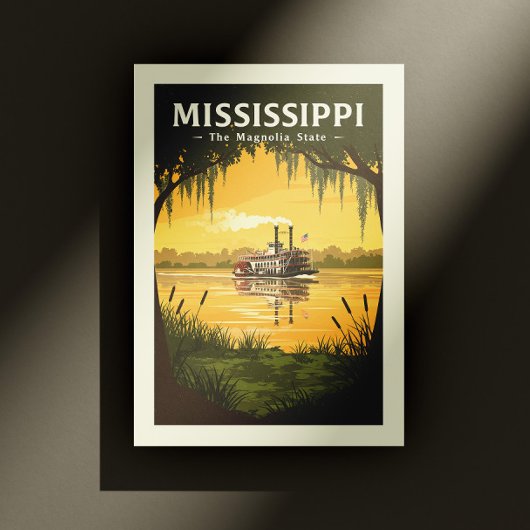 Vintag Mississippi Postkarte