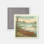 Vintag Missouri Magnet (Vorderseite/Rückseite)