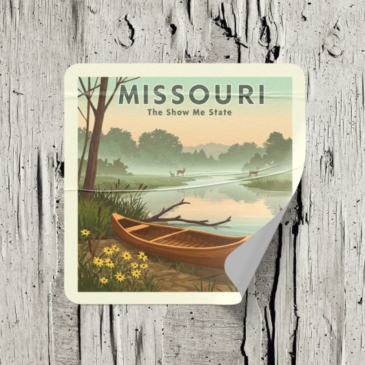 Vintag Missouri Quadratischer Aufkleber