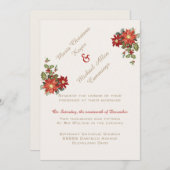Vintag Mistletoe Winter Wedding Einladung (Vorne/Hinten)