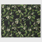Vintag Mistletoe zu Schwarzen Weihnachten Geschenkpapier (Flach)