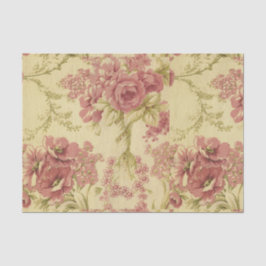 Vintag, mit Blumen, korallenrot, rosa, Rosen, Seidenpapier