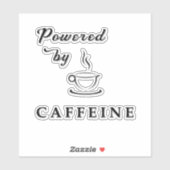 Vintag mit Coffein-Typografie-Zitat Aufkleber (Blatt)