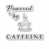 Vintag mit Coffein-Typografie-Zitat Aufkleber (Vorderseite)