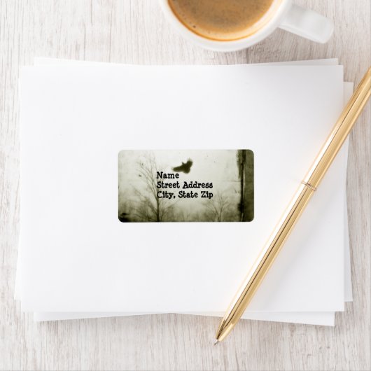 Vintag mit Crow Adressaufkleber (Insitu)