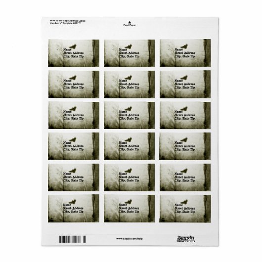 Vintag mit Crow Adressaufkleber (Vorne)