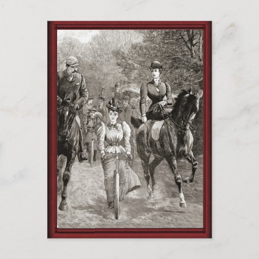 Vintag mit der Jagd Postkarte (Vorderseite)