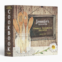 Vintag mit Mason Jar Cookbook 3,8 Cm Ordner