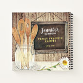 Vintag mit Mason Jar Cookbook Design Notizblock (Rückseite)