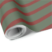 Vintag mit Monogramm, rote und grüne Streifen Geschenkpapier (Rolleneckpunkt)