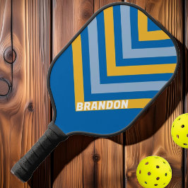 Vintag mit Name Zickzack Meer Pickleball Schläger