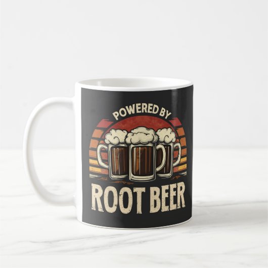 Vintag mit Root Beer Funny Drinking Kaffeetasse (Links)