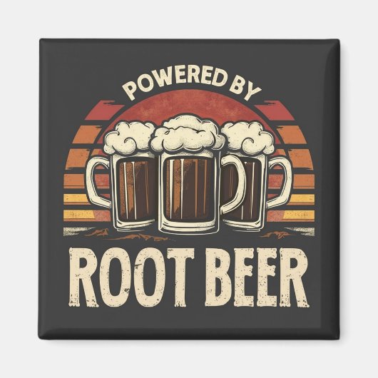 Vintag mit Root Beer Funny Drinking Magnet (Vorne)