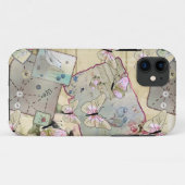 Vintag mit Schmetterlingen Case-Mate iPhone Hülle (Rückseite (Horizontal))