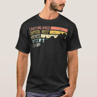 Vintag Moab Souvenir Big 5 Utah Mighty Five Natis T-Shirt