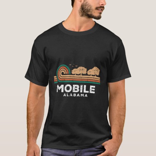 Vintag Mobile Sunset Alabama Souvenir T-Shirt (Vorderseite)
