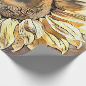 Vintag Modern Art Sonnenblumensammlung Geschenkpapier (Ecke)