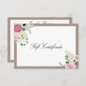 Vintag Modern Blumenmotiv Schönheitssalon Geschenk (Vorne/Hinten)