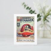 Vintag Modern Mechanix Magazin Postkarte (Stehend Vorderseite)