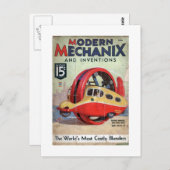 Vintag Modern Mechanix Magazin Postkarte (Vorne/Hinten)